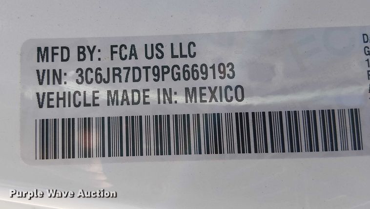 image for item EC1247 2023 RAM 1500 pickup truck