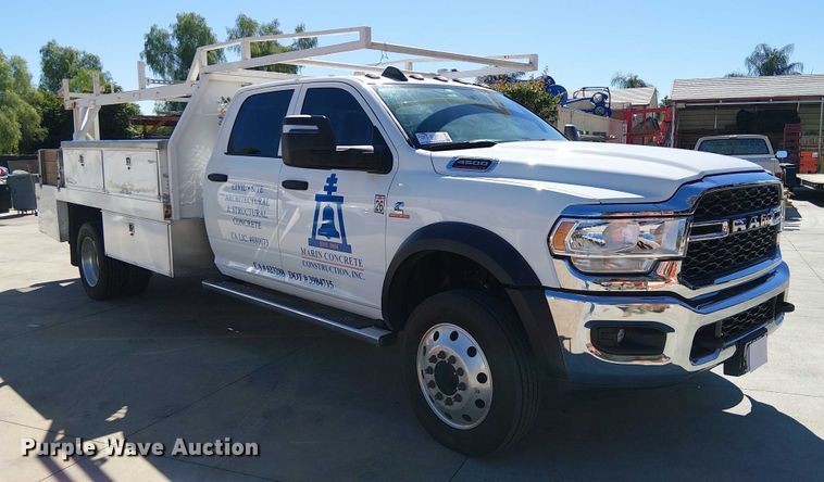 image for item EC1249 2023 RAM 4500HD Crew Cab flatbed truck
