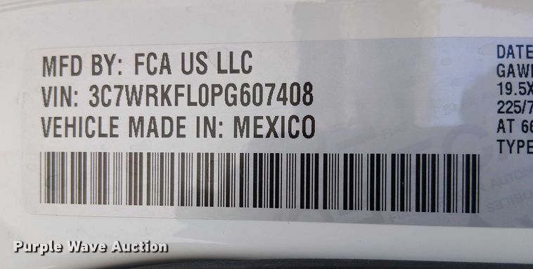 image for item EC1249 2023 RAM 4500HD Crew Cab flatbed truck