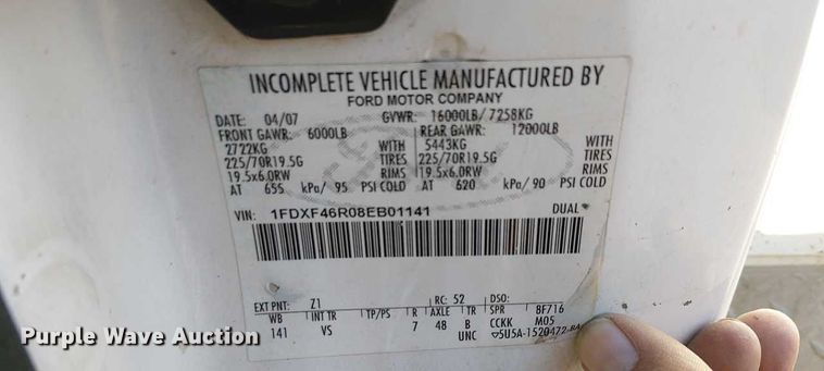 image for item EC1280 2008 Ford F450 Super Duty bucket truck