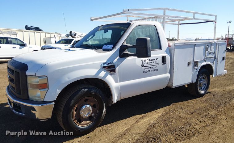 image for item EC1285 2008 Ford F250 Super Duty utility bed pickup truck