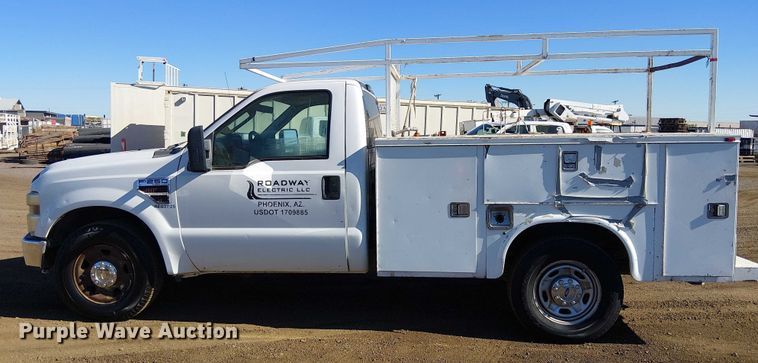 image for item EC1285 2008 Ford F250 Super Duty utility bed pickup truck