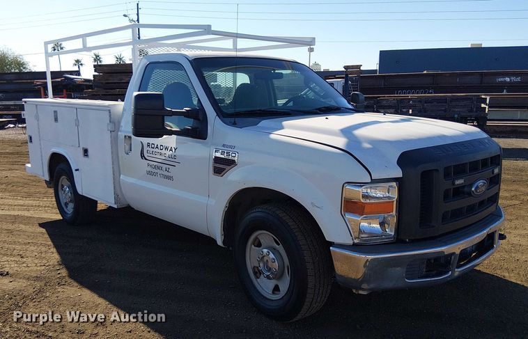 image for item EC1288 2008 Ford F250 Super Duty utility bed pickup truck