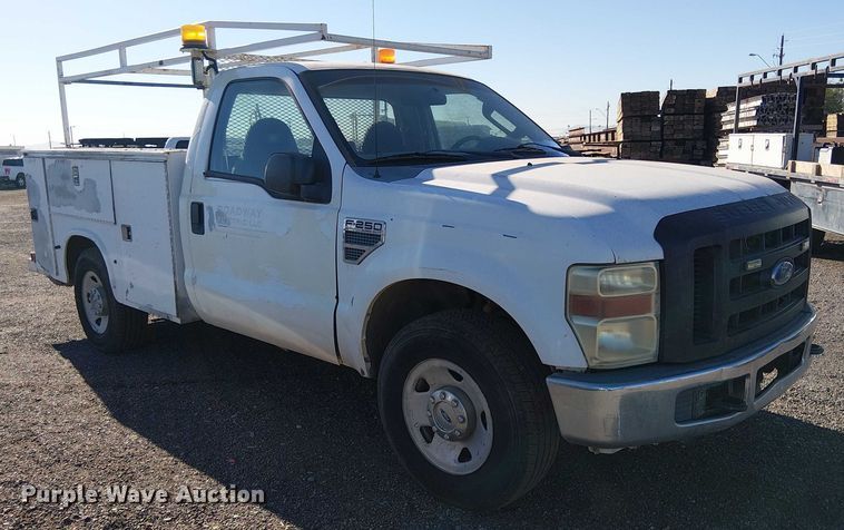image for item EC1295 2008 Ford F250 Super Duty utility bed pickup truck