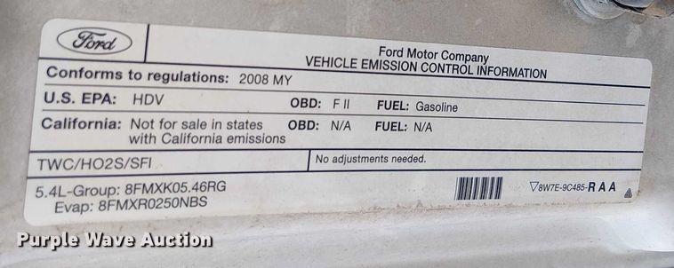 image for item EC1295 2008 Ford F250 Super Duty utility bed pickup truck