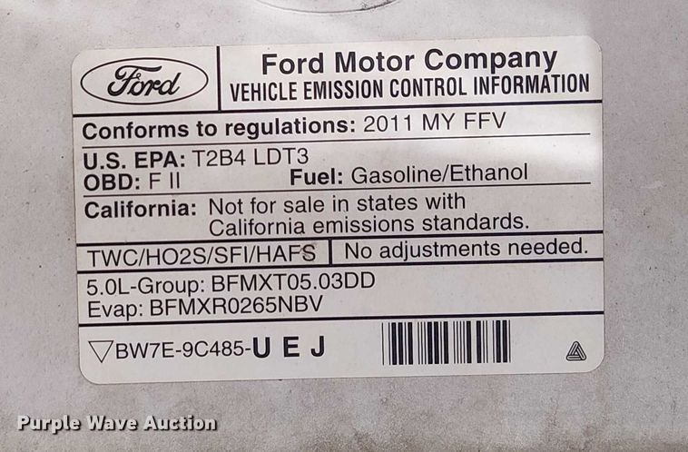 image for item EC1302 2011 Ford F150 SuperCrew pickup truck