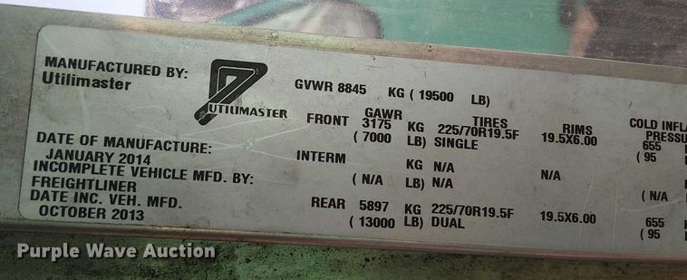 image for item EC1310 2014 Freightliner MT45 delivery truck