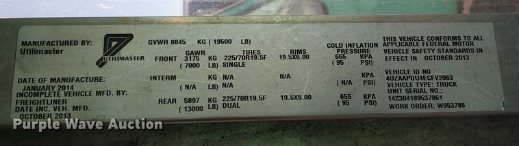 image for item EC1310 2014 Freightliner MT45 delivery truck