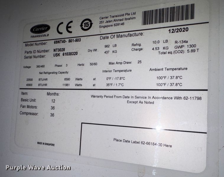 image for item EC8028 USA-Containers refrigerated shipping container