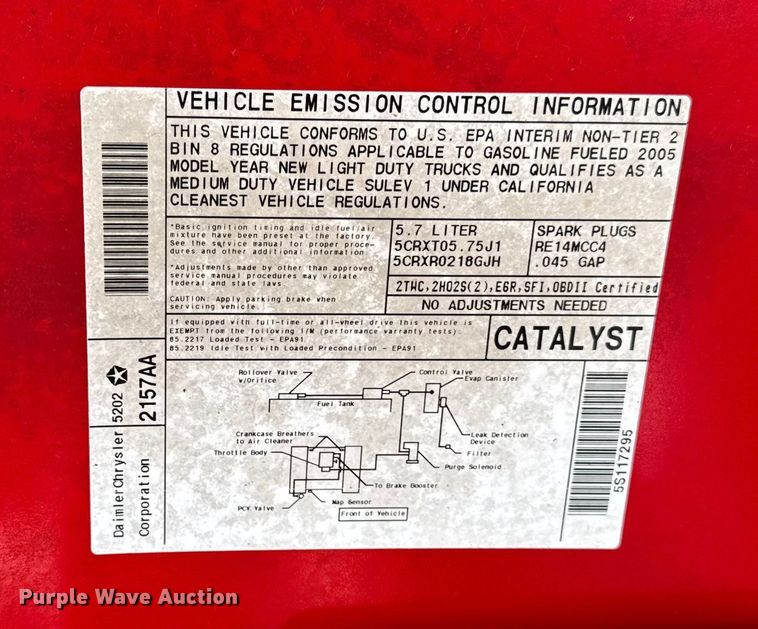 image for item ED1562 2007 Dodge Ram 3500 pickup truck cab and chassis