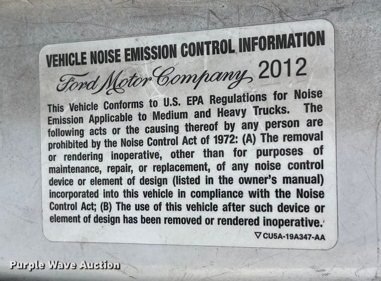 image for item ED2306 2012 Ford E450 box truck