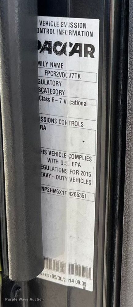 image for item ED2335 2015 Peterbilt 337 rollback truck