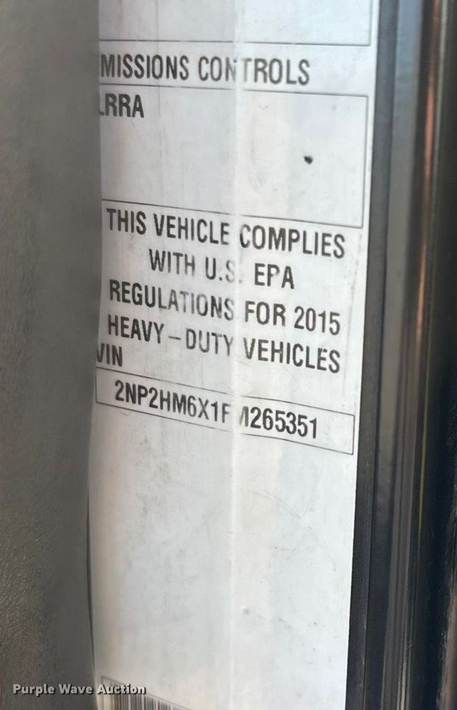 image for item ED2335 2015 Peterbilt 337 rollback truck