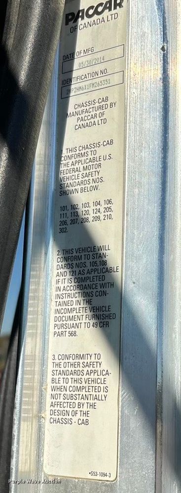 image for item ED2335 2015 Peterbilt 337 rollback truck