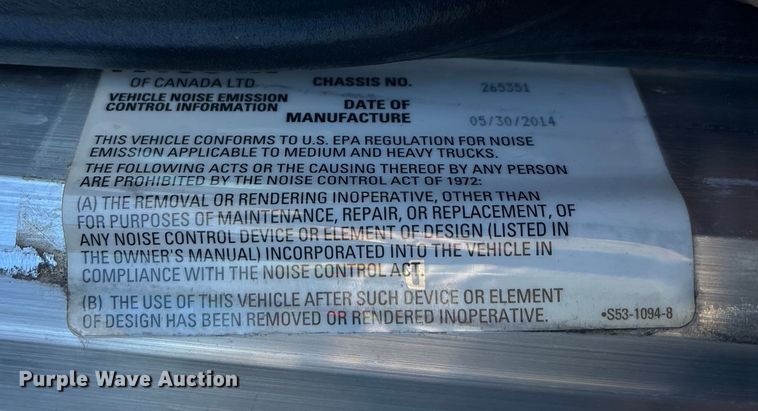 image for item ED2335 2015 Peterbilt 337 rollback truck