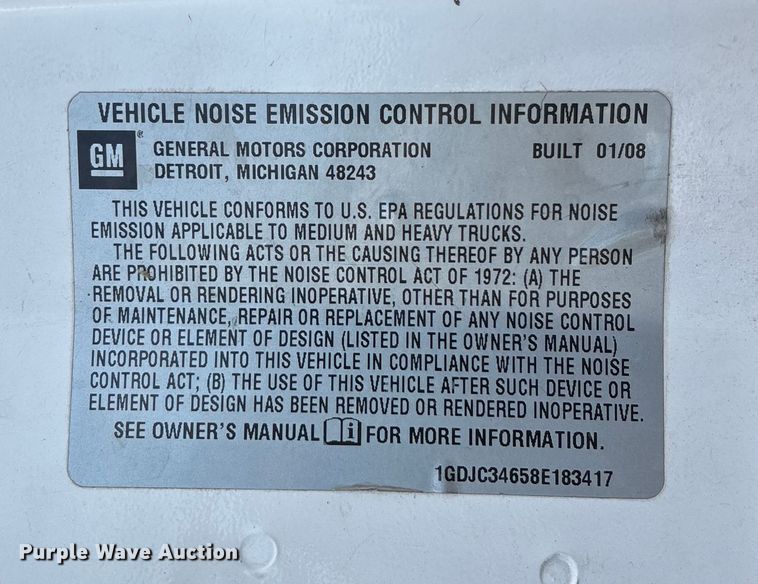 image for item ED2339 2008 GMC Sierra 3500HD utility bed pickup truck