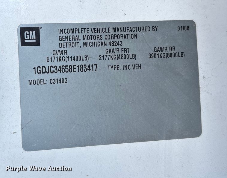 image for item ED2339 2008 GMC Sierra 3500HD utility bed pickup truck