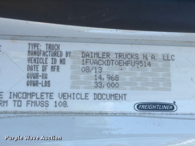 image for item ED5986 2014 Freightliner Business Class M2 prisoner transport bus