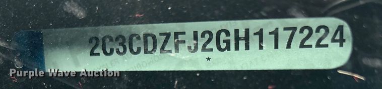 image for item EE4213 2016 Dodge Challenger Scat Pak 