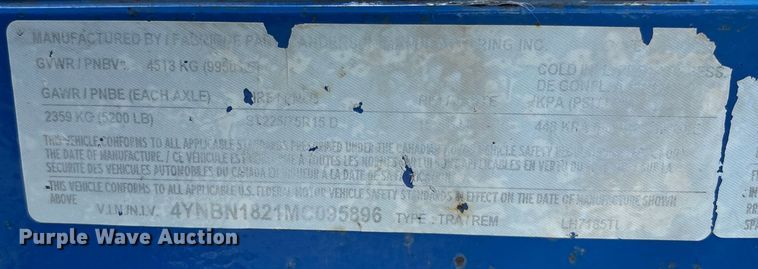 image for item EE4223 2021 Anderson Manufacturing utility trailer