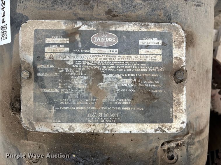 image for item EE4295 (2) Twin Disc SP318SB0 PTOs