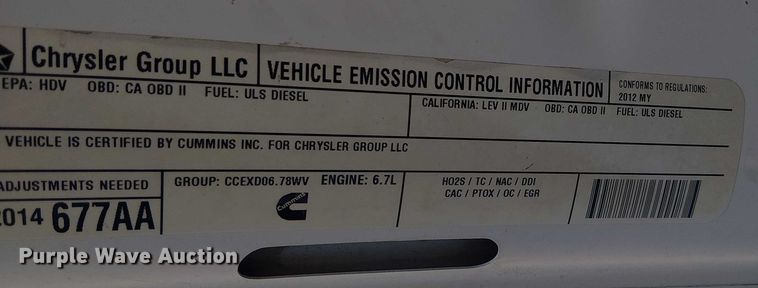 image for item EG1693 2012 Dodge Ram 3500 flatbed truck