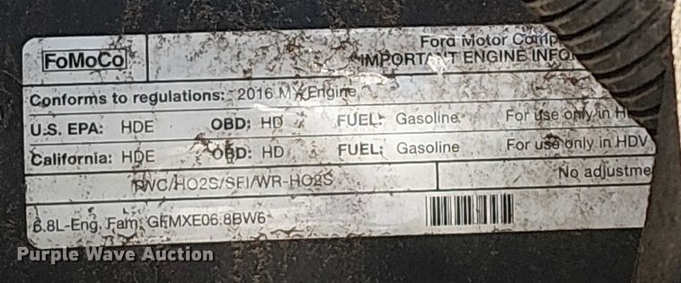 image for item EG1697 2016 Ford F650 Super Duty box truck