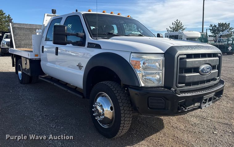 image for item EG1731 2015 Ford F450 Super Duty XL Crew Cab flatbed truck