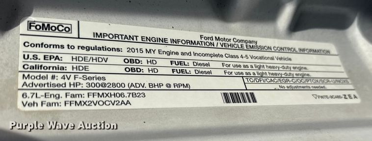 image for item EG1731 2015 Ford F450 Super Duty XL Crew Cab flatbed truck