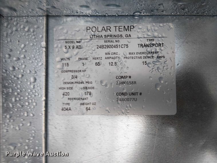 image for item EG8260 2024 Southeast Outdoor Products Inc refrigerated trailer