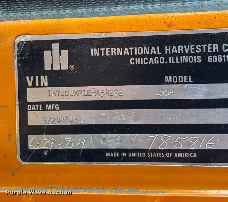 image for item EJ7705 1984 International 1954 dump truck