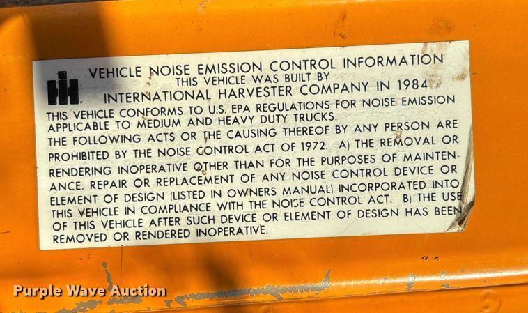 image for item EJ7705 1984 International 1954 dump truck