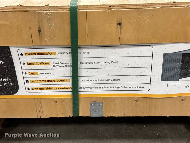 image for item EM2488 Cherry Industrial steel shed