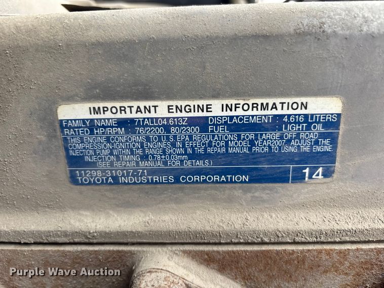 image for item EM6149 2007 Toyota 7FDU45 forklift