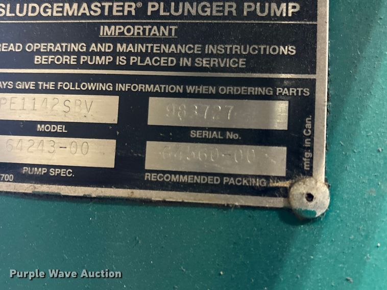 image for item EM6156 Wastecorp PE1142S8V sludge pump