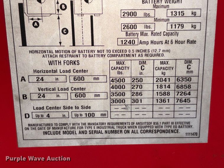 image for item EM6157 Raymond 750-R45TT forklift