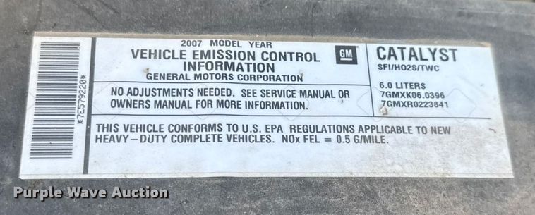 image for item EM8462 2007 Chevrolet Silverado 2500HD pickup truck