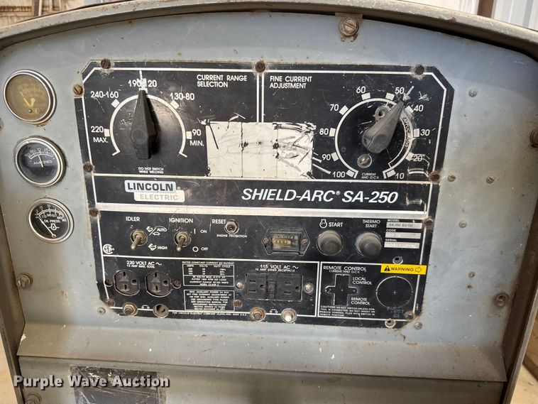 image for item EM8480 Lincoln Electric Shield-Arc SA-250 welder/generator