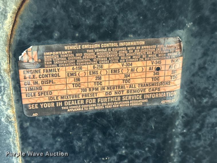 image for item EM8493 1972 International Harvester Scout II SUV