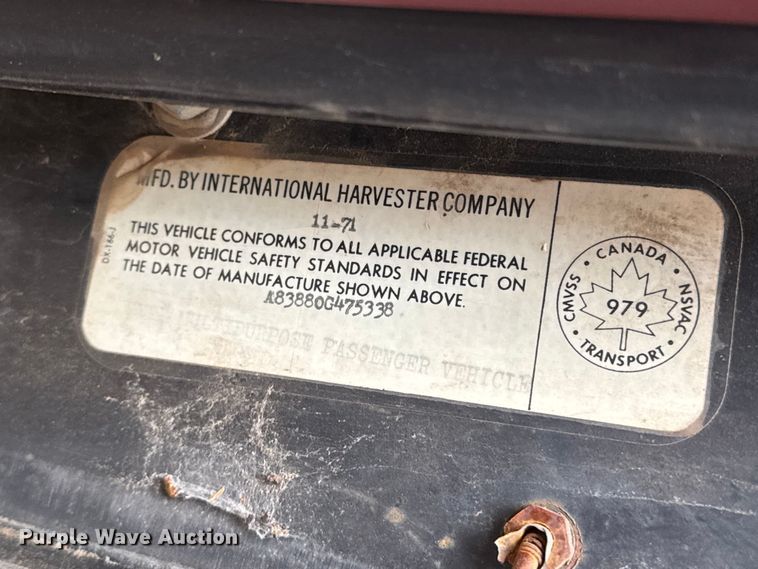 image for item EM8493 1972 International Harvester Scout II SUV