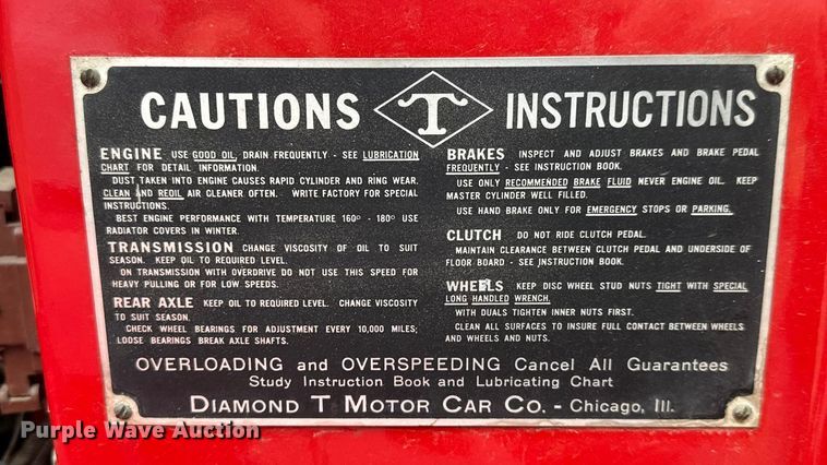 image for item EM8494 1938 Diamond T 306H truck cab and chassis