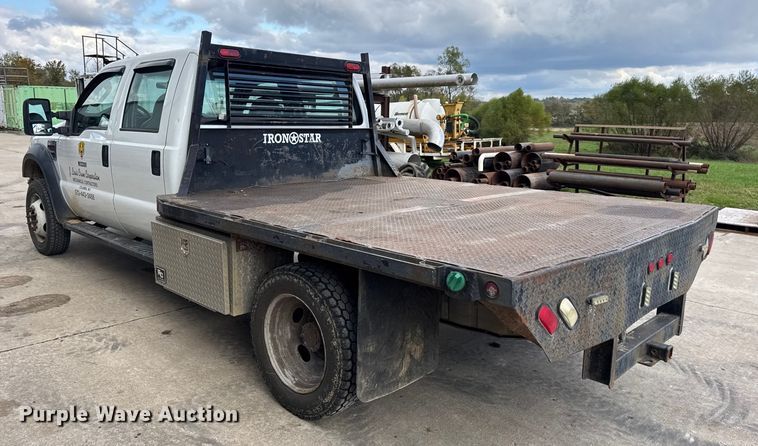 image for item EN0637 2008 Ford F450 Super Duty Crew Cab flatbed truck