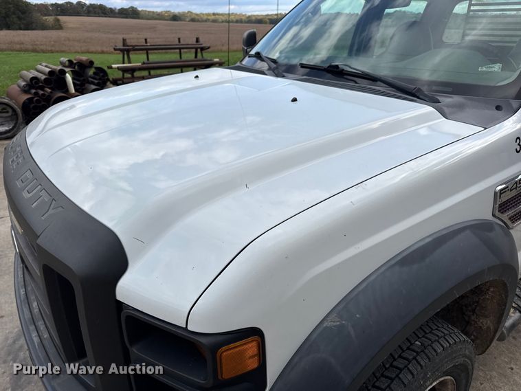 image for item EN0637 2008 Ford F450 Super Duty Crew Cab flatbed truck
