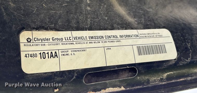 image for item EN5747 2014 RAM 3500 flatbed pickup truck