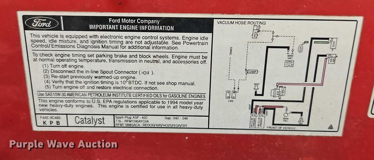 image for item EO4799 1994 Ford F350 bale bed pickup truck