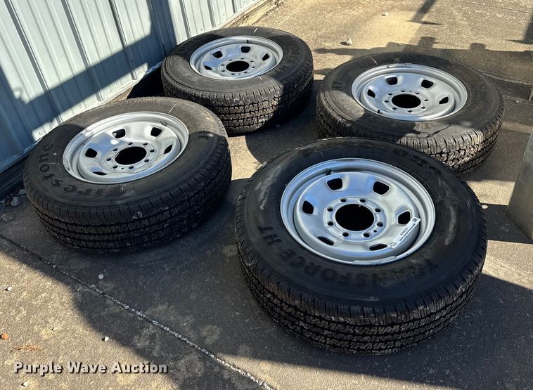 image for item ER0231 (4) Firestone Transforce HT 245/70R17 tires and wheels