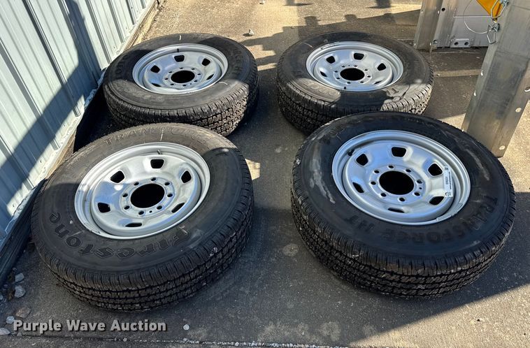 image for item ER0231 (4) Firestone Transforce HT 245/70R17 tires and wheels