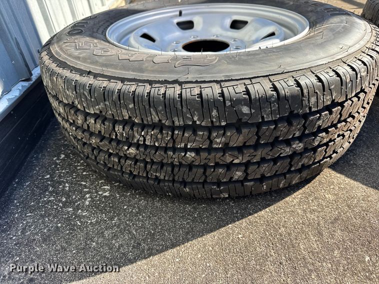 image for item ER0231 (4) Firestone Transforce HT 245/70R17 tires and wheels