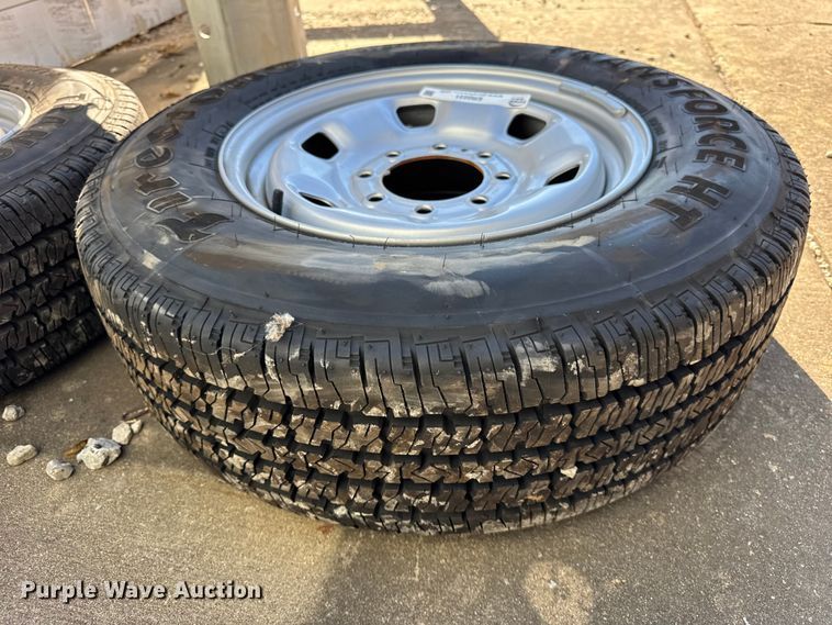 image for item ER0231 (4) Firestone Transforce HT 245/70R17 tires and wheels