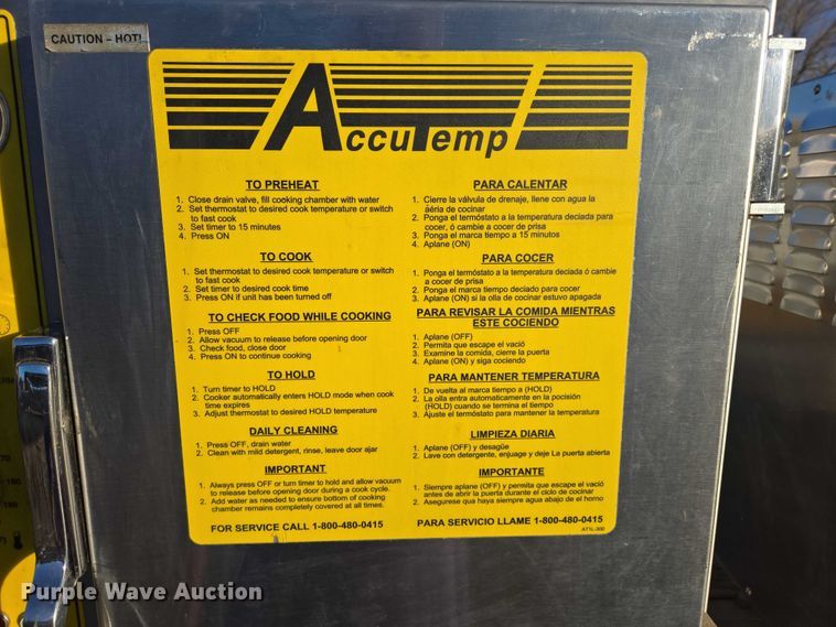 image for item ES2542 (3) Accutemp 208D8-300 Steam'N'Hold steamers